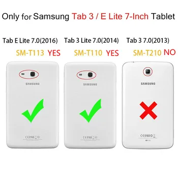 Primeru Pokrovček Za Samsung Tab 3 Lite 7