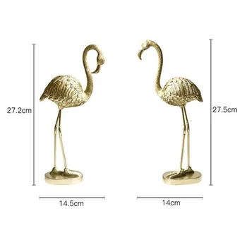 Nordijska INS Zlati Flamingo Figurice za Dekoracijo dnevne Sobe Okraski Poročno Dekoracijo Rekviziti Doma Dekor Dodatki Sodobne