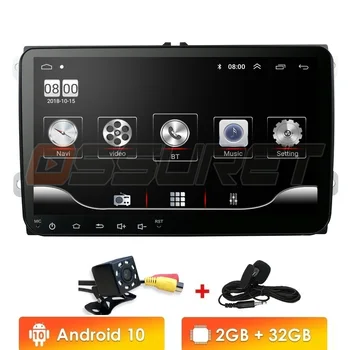 Avto Multimedia player Android 10 GPS 2 Din Avto Autoradio Radio Za VW/Volkswagen/Golf/Polo/Passat/b7/b6/SEDEŽ/leon/Skoda Mic CSD