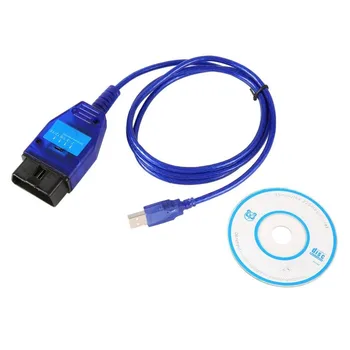 Novo za VAG USB KKL Vmesnik + za Fiat ECU Scan OBD OBD2 Diagnostični Optičnega Kabla, Avtomobilov, Motorjev, zračna Blazina Adapter za Skeniranje Orodje
