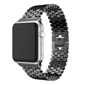 2020 Moda iz Nerjavečega Jekla Apple Watch Band 38 mm 40 mm 42mm 44 Rib Obsega Watchband za iWatch Serije 1/2/3/4/5