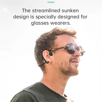 AIKSWE Bluetooth Odprite Ušesa MP3 Brezžični Športne Slušalke Surround Slušalke Stereo prostoročno Z Mikrofonom Za Vožnjo