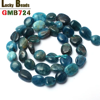 8-10 mm, neredno naravnih resnično modro apatite kroglice za nakit, izdelava 15inches naravnega kamna kroglice diy zapestnica