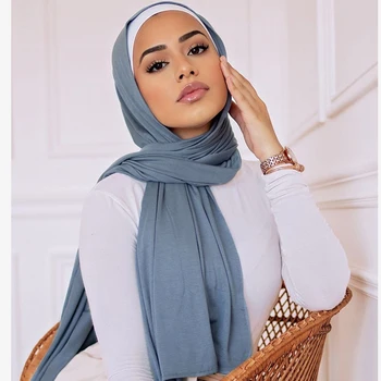 2020 Muslimanska oblačila Hidžab Dres, Šal, Mehka, Trdna Šal Headscarf foulard femme musulman Islam Oblačila Arabski Ovijte Glavo, Rute hoofddoek
