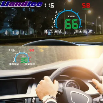Liandlee HUD Za Mercedes Benz E MB W211 W212 W213 2002~2018 Digitalni merilnik Hitrosti OBD2 Head Up Display Velik Zaslon Dirke HUD
