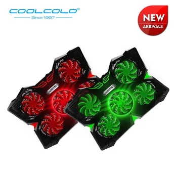 COOLCOLD Gaming Laptop Hladilnik za Hlajenje Pad Pet Navijači Z Led Luč Za 12