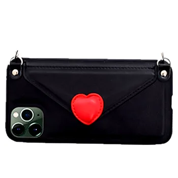 Luksuzni Fashion Srčkan Ljubezen Srce Reža za Kartico Torbico Torbica Usnjena torbica Kritje Za Iphone Mini 12 11 Pro XS Max XR X 8 7 6 6S Plus SE