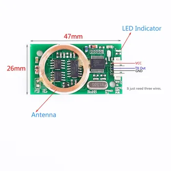 Dvojno Frekvenco Wiegand Čitalnika RFID Brezžični Modul 5V 13.56 MHz 125KHz ISO14443A za IC/ID/ Kartico