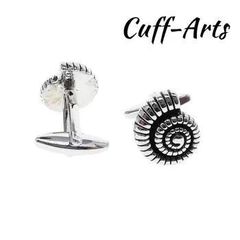 Mens zapestne gumbe, Ammonite zapestne gumbe Darila za Moške Gemelos Les Boutons De Manchette za Cuffarts C10599