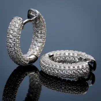 2021 nove luksuzne rose zlata, srebrna barva halo uhan za ženske stranka darilo nakit večino prodajajo E5978