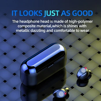 Original F9 TWS 5.0 Bluetooth Slušalke Brezžične Slušalke Hi-fi Zvok Nepremočljiva Mini Šport Slušalke Zmanjšanje Hrupa Gaming Slušalka