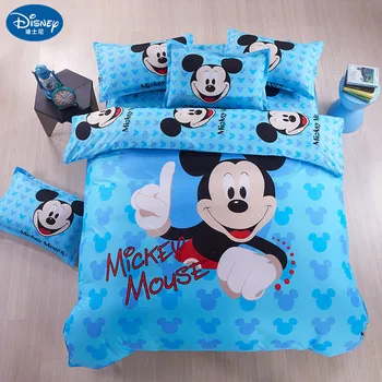 4Pcs Mickey mouse Posteljni Set Home tekstilne minnie mickey risanka Otrok bedclothes posteljo nastavite dekle, fant baby Disney