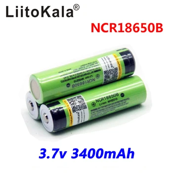 8pcs Liitokala nove prvotne 18650 baterijo 3400 mah 3,7 v litijeve baterije NCR18650B 3400mah svetilka baterije.