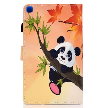 Panda Butterly Stolp Knjižnica Sova Natisne Flip Smart Cover Za Samsung Galaxy Tab A7 10.4 2020 T500 T505 Kartice Slotov Stojalo Primeru