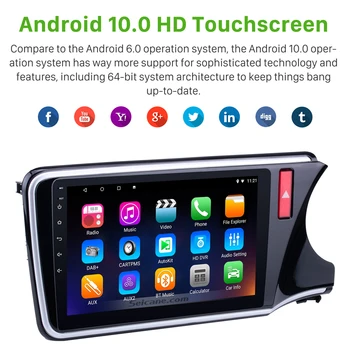 Seicane 10.1 palčni Avto Večpredstavnostna 2Din Autoradio Android 10.0 Za leto 2016 2017 HONDA MESTO Desni Pogon avto GPS Radio