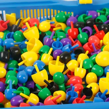 Otroci Igrače Puzzle Peg Ploščo S 96 Gob Kljukice Model Kompleti Izobraževalne Stavbe Igrača za Otroke Darilo Naključno Barvo @ NS