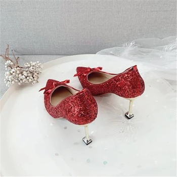 2020 najkasnejšega prihoda Visoke tanke pete, čevlji ženske črpalke bling poroka Poročni čevlji klasičnih 9 cm 6 cm konicami prstov večer stranka čevlji