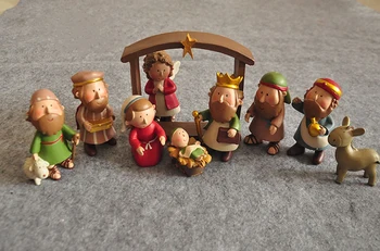 ENNAS Dekoracijo Mini Set Božič Jaslice Fagurines Scene Nastavi vključuje Stabilno, Jožef, Jezus, Marija in Wisemen