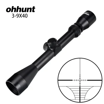 Ohhunt 3-9X40 Lovska Optika Riflescopes Rangefinder ali Mil Dot Reticle Samostrel Streljanje Tactical Puška je Področje z Mount Obroči