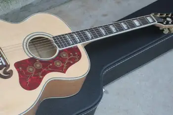 Kitajska kitara tovarne po meri, nove naravne barve j 200 Akustična Električna kitara z ohišjem, ki je s EQ Pickup 8pai