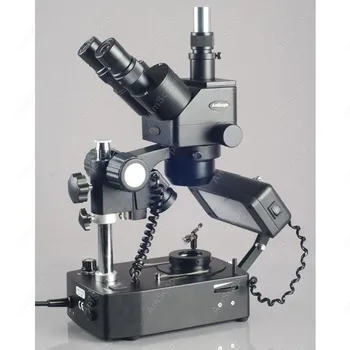Nakit Gem Trinocular Mikroskopom--AmScope Dobave 10X-60X Nakit Gem Trinocular Stereo Mikroskop s Tremi Luči