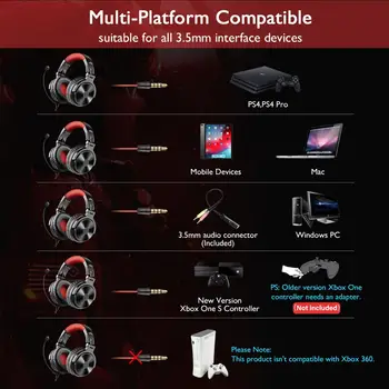 Oneodio Brezžične Slušalke Pro M 5.0 Bluetooth Headphon Z Boom CVC8.0 Mikrofon Stereo Žične Gaming Slušalke Igralec Za Telefon, PC PS4