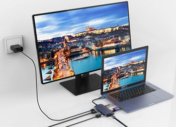 Rj45 tip c laptop središče za prenosni računalnik na HDMI, ethernet kartica sd micro sd kartico za macbook pro