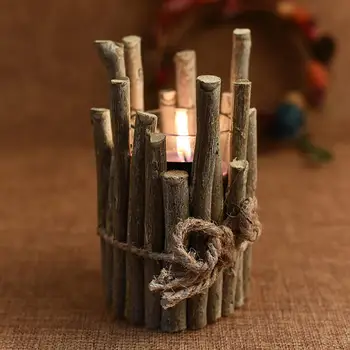 Lesene Jedrnato Svečnik Ustvarjalne Candelabra za svate Večerja Počitnice Stranka Dekoracijo svečniki Vroče Prodaje