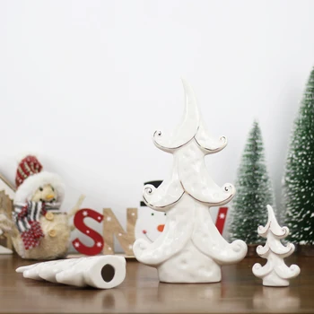 Nova Evropa Bele Keramične Votlo Drevo Svijećnjak Porcelana Drevo Figur Doma, Poroka Dekoracija Dodatna Oprema Božični Dekor