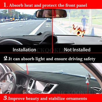 Nadzorna plošča Pokrov Zaščitni Ploščici za Mazda CX-3 2016 2017 2018 2019 CX 3 Avtomobilski Pribor, Armatura Odbor Dežnik Anti-UV Preprogo