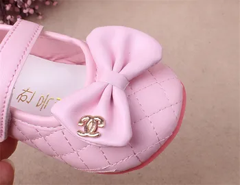 Otrok baby dekleta princesa čevlji pu usnje moda bowknot dekleta baby toddler čevlji mehko dno dojenčka čevelj 1991