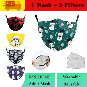 =PM2.5 Filter Za Odrasle Masko Risanka Snežaka Tiskanje Moda Stroj Maska Za Prah Oglje Pad Maske Usta Maske Za Enkratno Uporabo