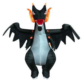 Odrasli Napihljivi Dinozaver Kostum Pokemon Fire Dragon Cosplay Stranka Obleko Božič Halloween Maskiranje Charizard Oblačila