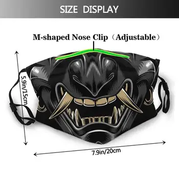 Samurai Masko Moda Smešno Design Črno Za Enkratno Uporabo Zaščitne Maske