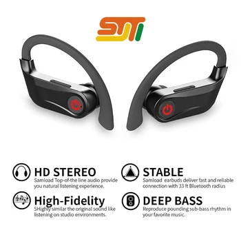 Q62 TWS držalo za uho Bluetooth Brezžične Slušalke LED Stereo Hi-fi Mikrofon Glasbe Športne igre na Srečo Vodotesne Slušalke za Telefon