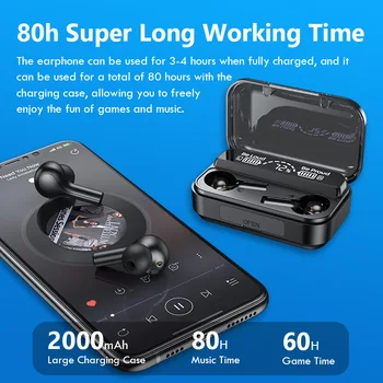 Bluetooth Brezžične Slušalke Z Mikrofon Dinamični Kristalno čist Zvok Slušalke TWS Nadzor Glasnosti Vodotesne Slušalke Slušalke