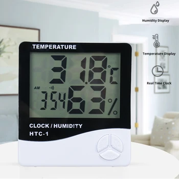 Vremenske Postaje v Zaprtih prostorih Termometer, Higrometer Zaslon Vremenske Postaje Notranji Zunanji Termometer, higrometer meter Napoved Senzor