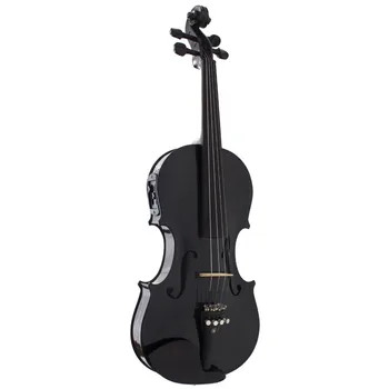 Violino 4/4 Električna Violina, Akustični Ebony Pribor Violino Primeru Lok Črna Bela Violina