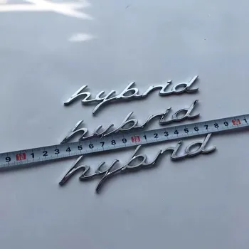 1piece ABS materiala avto Zadaj/vrata prtljažnika emblem nalepke Hibridni velikosti 14.5 cm 13 cm srebrna Univerzalni za vse avtomobilske oblikovalce Hibridni modeli