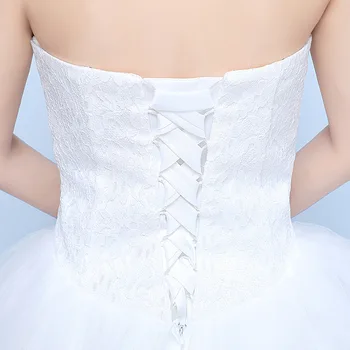 Popodion poročno obleko plus velikost nevesta obleko čipke brez naramnic poroka oblek vestido de noiva WED90528
