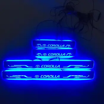 4pcs/niz, ki se Uporablja za Rumion LED Osvetlitev Prag Odporne na Obrabo Ploščo Dobrodošli Pedal Dekoracijo za Toyota Corolla RUMION