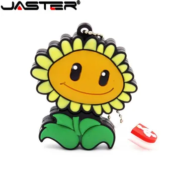 JASTER risanka sončnično USB flash drive rastlin in zombi slog 4GB 8GB 16GB 32GB 64GB luštna igrača sonca
