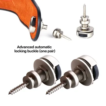 1 Par Kitara Traku Lock Strap zaklepanje Straplock Gumb za vse Akustična Električna Bas Kitara Trak