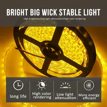 LED-light-emitting diode, lepilni trak razsvetljavo delo svetlobe pas prilagodljiv vodotesno svetilko 10 m 12 v LED trakovi