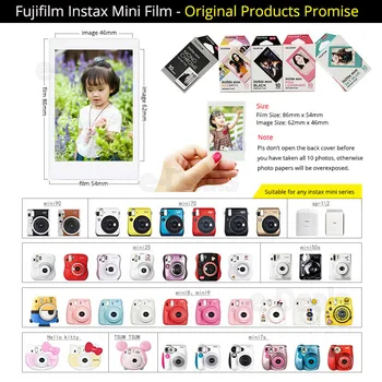 Fujifilm Instax Mini 9 Filma Preproste Zasnove, 10 Listov za FUJI Instant Foto Kamere Mini 9 7s 25 50-ih in 70 90 Delež Tiskalnik SP-1 SP-2