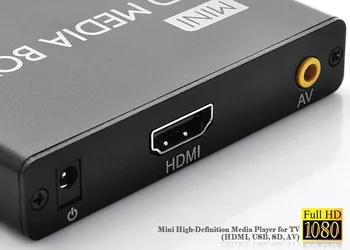REDAMIGO Full HD 1080P Media Player Center za Večpredstavnostna Video Predvajalnik Media box s HDMI VGA AV, USB, SD/MMC, mkv H. 264 HDDK7