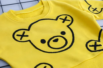 HYLKIDHUOSE Otroci Otrok Malčka Dojenčka Oblačil za Pomlad Baby Dekleta Fantje Kompleti Oblačil Risanka T Shirt Hlače
