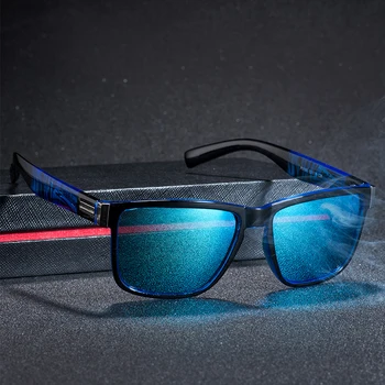 Kvadratni sončna Očala Moški Letnik Vožnje Sport UV Zaščito, Modna sončna Očala Barva Ogledalo za Moške, Ženske