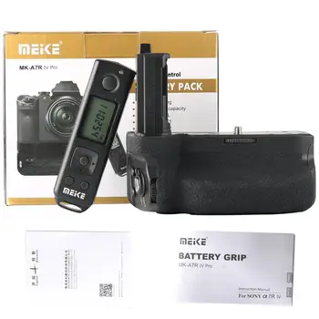 Meike MK-A7R IV Pro Remote Battery Grip Z Navpično Osvetlitve Funkcije Za Sony A7RIV, A7IV, A9II Fotoaparat + Baterija Caddy
