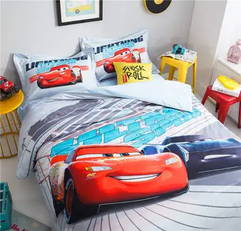 3D McQueen Avtomobilov Tolažnik posteljnina kompleti za otroke spalnica dekor twin velikost rjuhe kritje kraljica rjuhe bombaž bedclothes fantje domov